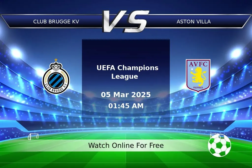 Prediction Club Brugge KV vs Aston Villa UEFA Champions League 2025