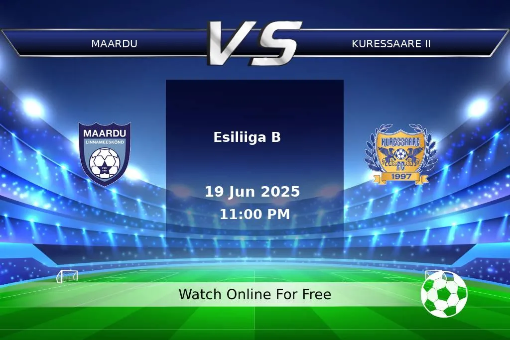 Prediction Maardu vs Kuressaare II Esiliiga B 2025