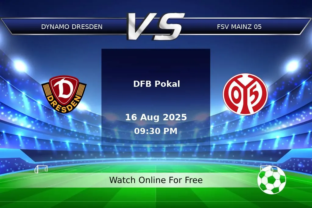 Prediction Dynamo Dresden vs FSV Mainz 05 DFB Pokal 2025