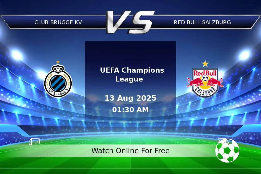 Prediction Club Brugge KV vs Red Bull Salzburg UEFA Champions League 2025