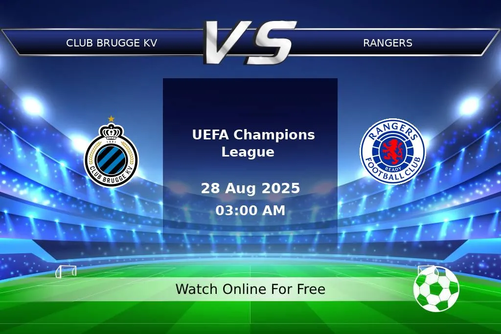 Prediction Club Brugge KV vs Rangers UEFA Champions League 2025