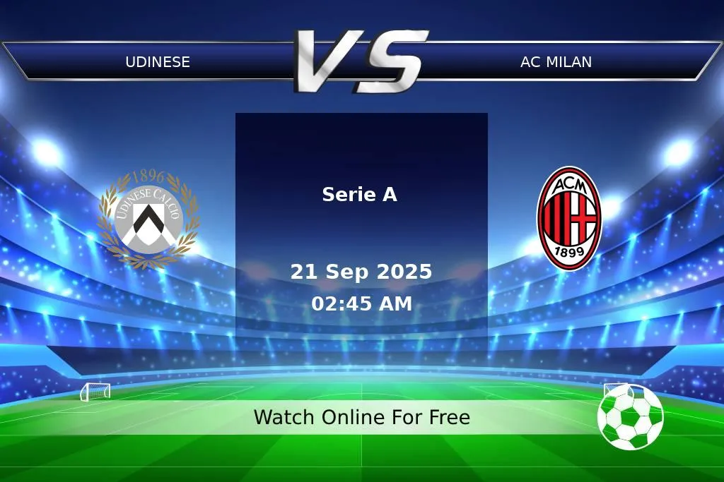 Prediction Udinese vs AC Milan Serie A 2025