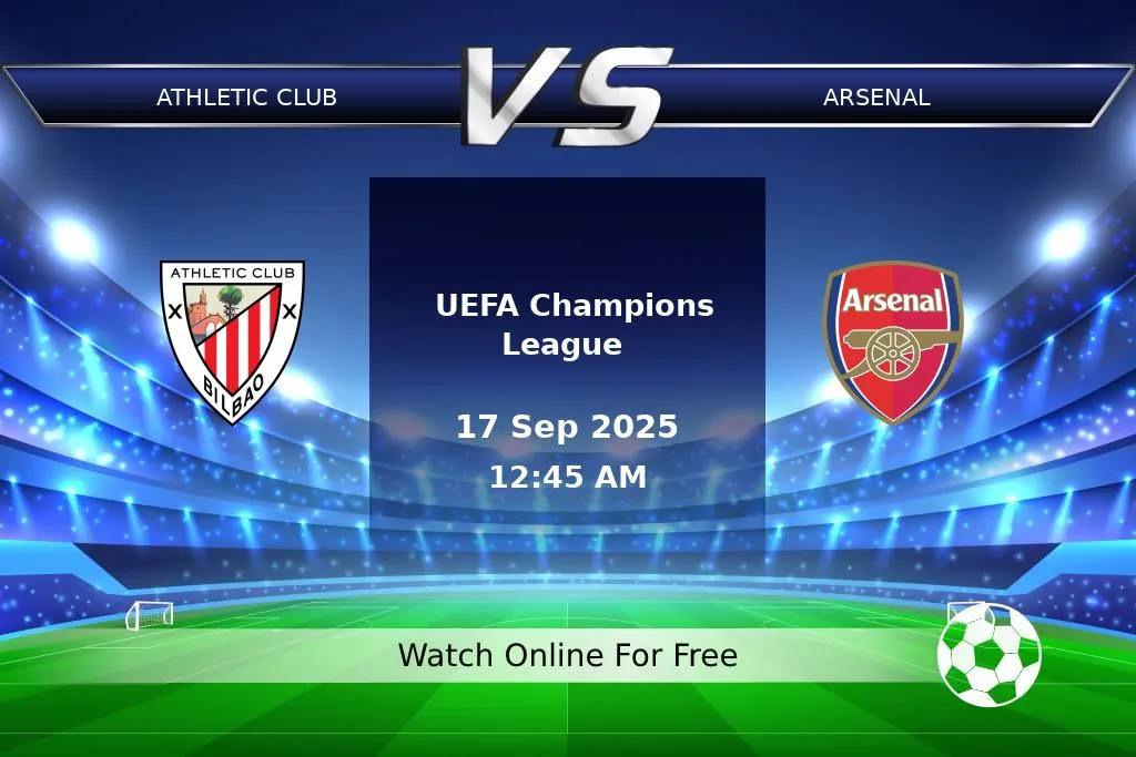 Prediction Athletic Club vs Arsenal UEFA Champions League 2025