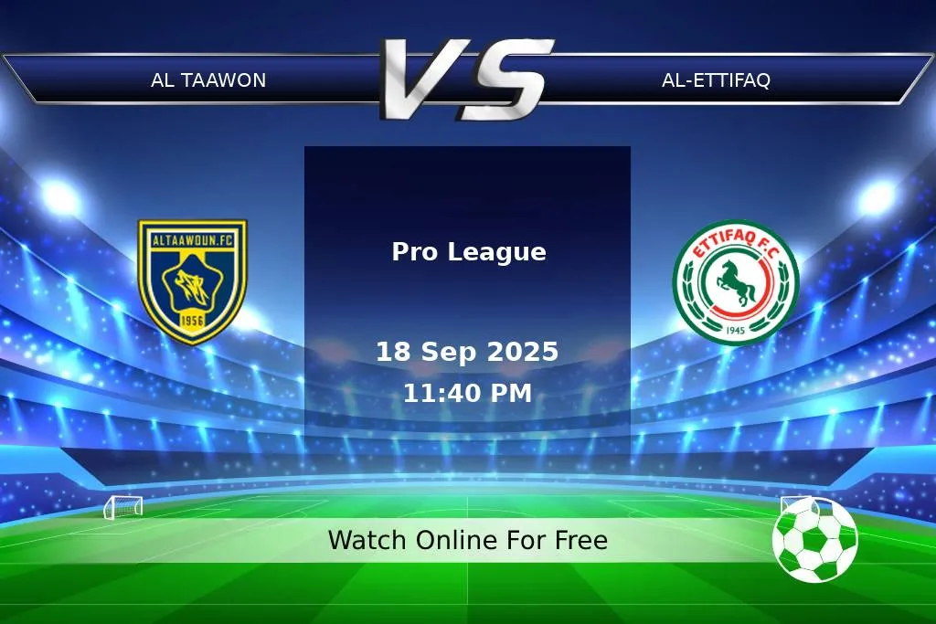 Prediction Al Taawon vs Al-Ettifaq Pro League 2025