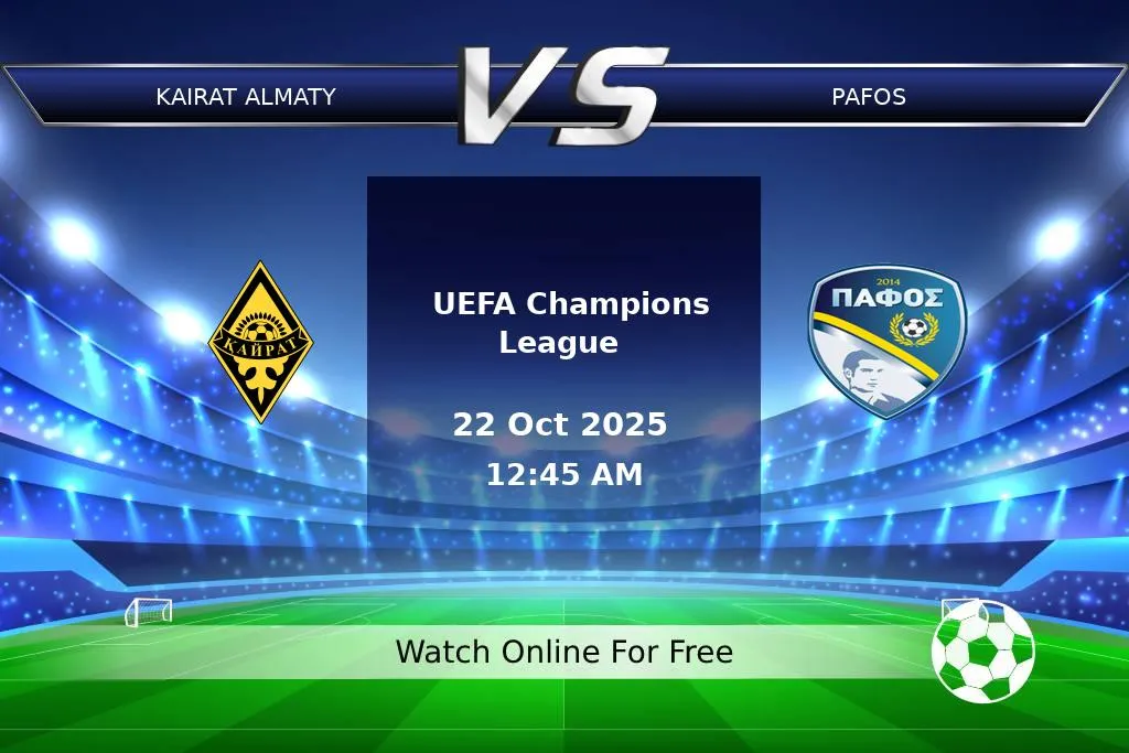 Prediction Kairat Almaty vs Pafos UEFA Champions League 2025