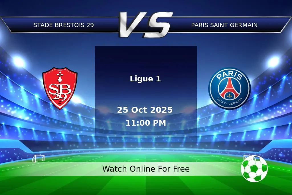 Prediction Stade Brestois 29 vs Paris Saint Germain Ligue 1 2025