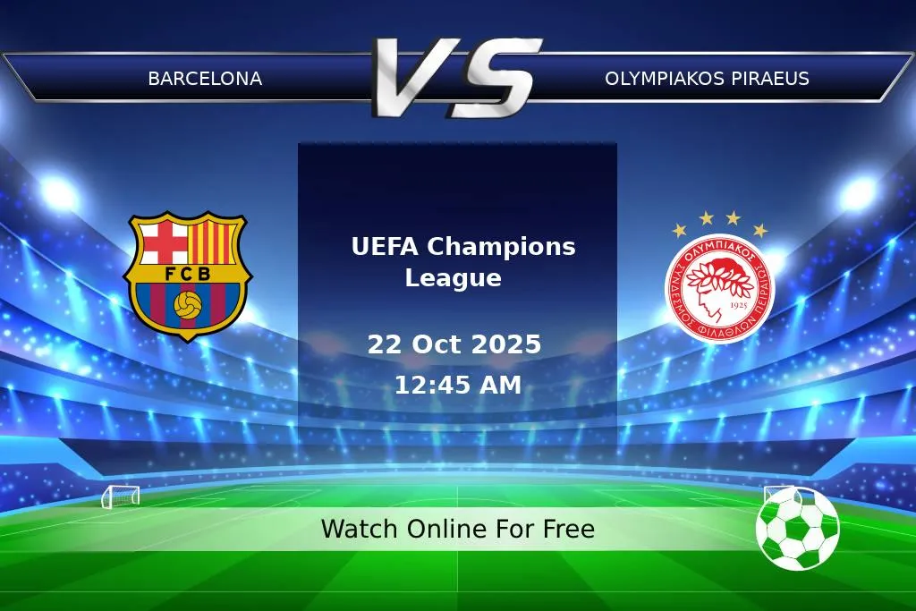 Prediction Barcelona vs Olympiakos Piraeus UEFA Champions League 2025
