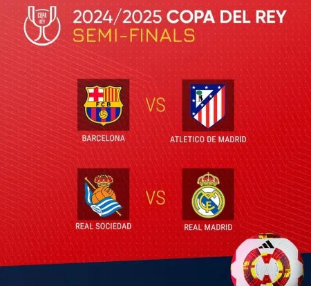 Copa del Rey Draw: Barcelona Vs Atletico, Madrid Vs Sociedad